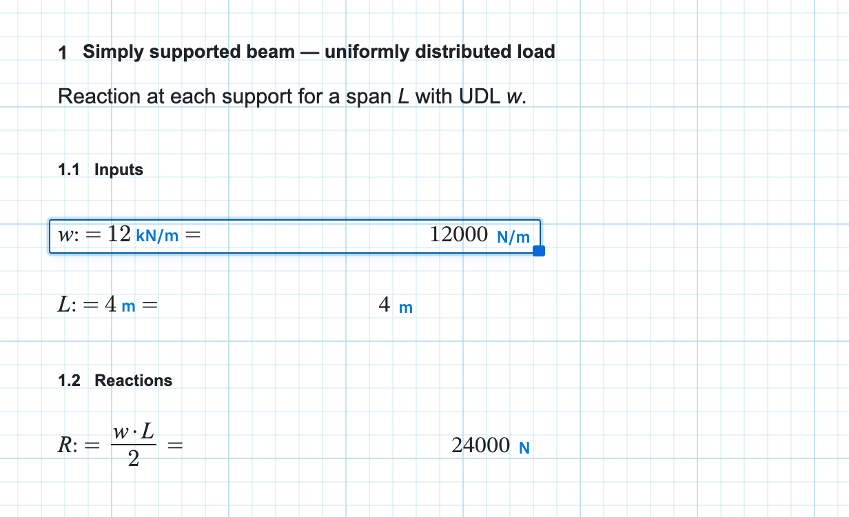 A selected math region on the Calculeaf canvas showing resize handles around an assignment.